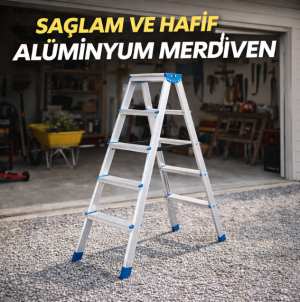 5+5 Alüminyum Metal Merdiven