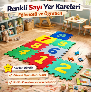 9 Parça Sayılar Puzzle Yer Matı