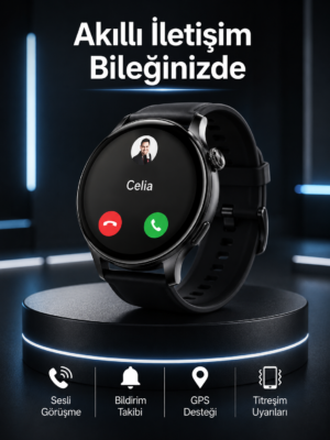 Akıllı Saat Bildirim Görme Amoled Ekran GPS Uyumlu Sesli Görüşme)]