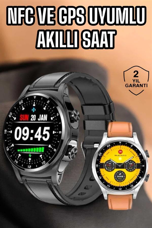 Akıllı Saat Nabız Ölçer Uyku Takibi Sesli Görüşme Bildirim Görme)]