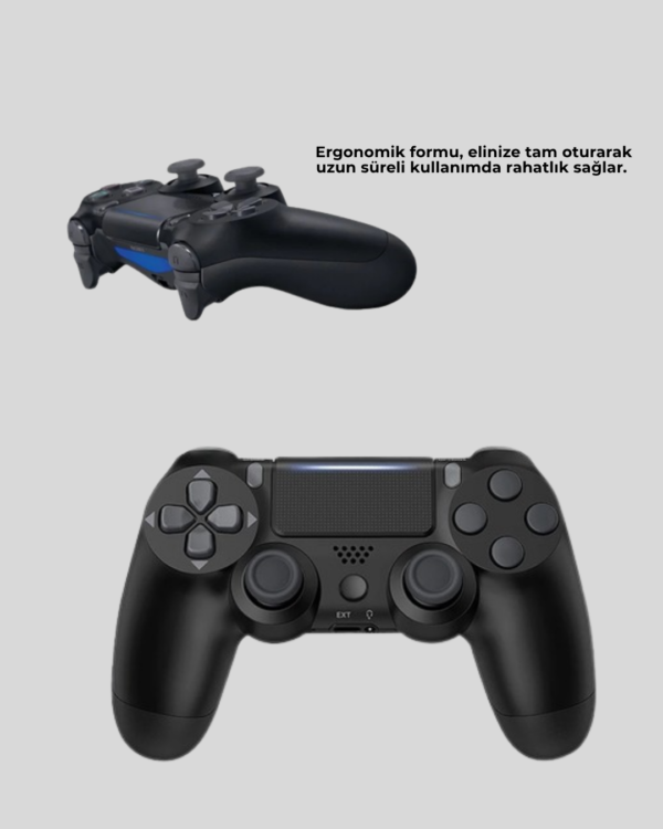 11-1 Kablosuz PS4 Oyun Kolu Çift Motor Titreşimli Uzun Bataryalı