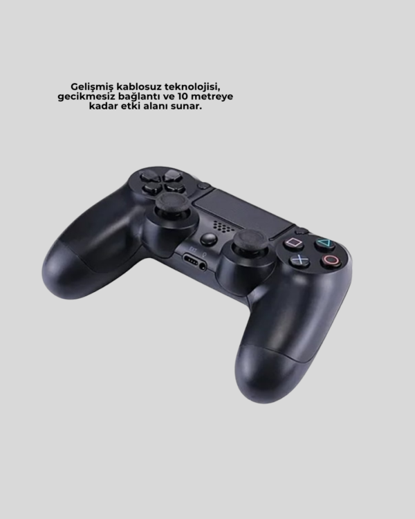 12 Kablosuz PS4 Oyun Kolu Çift Motor Titreşimli Uzun Bataryalı