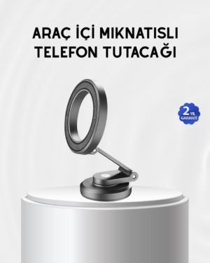 2-204 Manyetik Katlanabilir Araç Telefon Tutucu – MagSafe Uyumlu, 360° Ayarlanabilir, Güçlü Mıknatıs