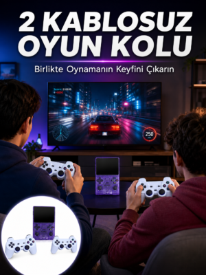 Firefly_gpt-image_Profesyonel-premium-e-ticaret-reklam-gorseli-600×800-px-dikey-format.-Referans-urun-359448-2 HDMI TV Bağlantılı Kablosuz Kollu Taşınabilir Oyun Konsolu